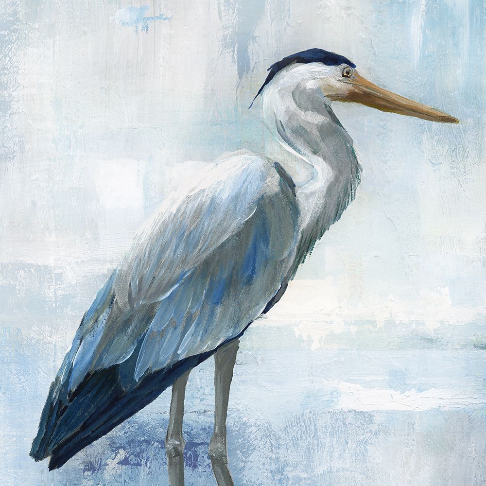 Heron in Blue I art print by Nan for $57.95 CAD