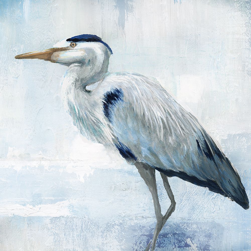 Heron in Blue II art print by Nan for $57.95 CAD