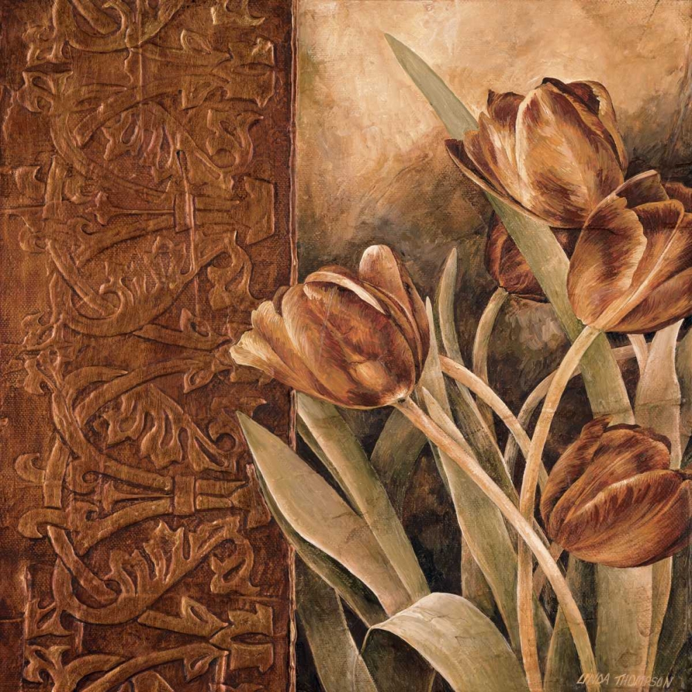 Copper Tulips I art print by Linda Thompson for $57.95 CAD
