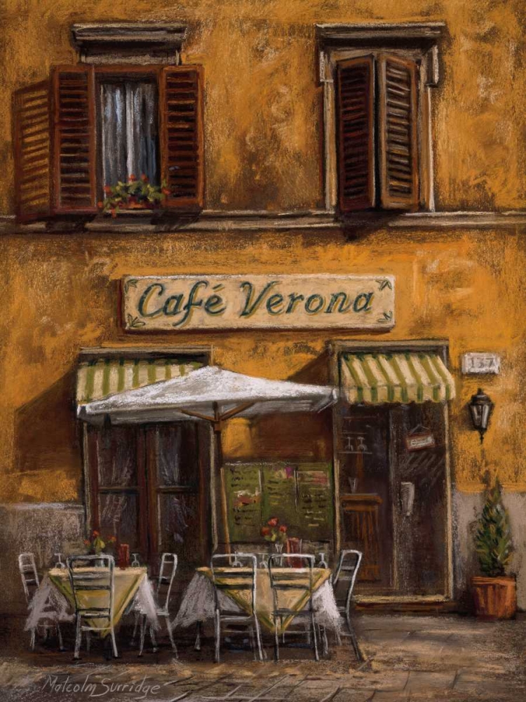 Cafe Verona art print by Malcolm Surridge for $57.95 CAD