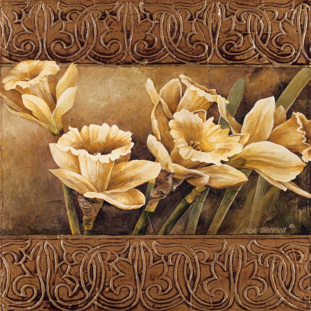 Golden Daffodils II art print by Linda Thompson for $57.95 CAD