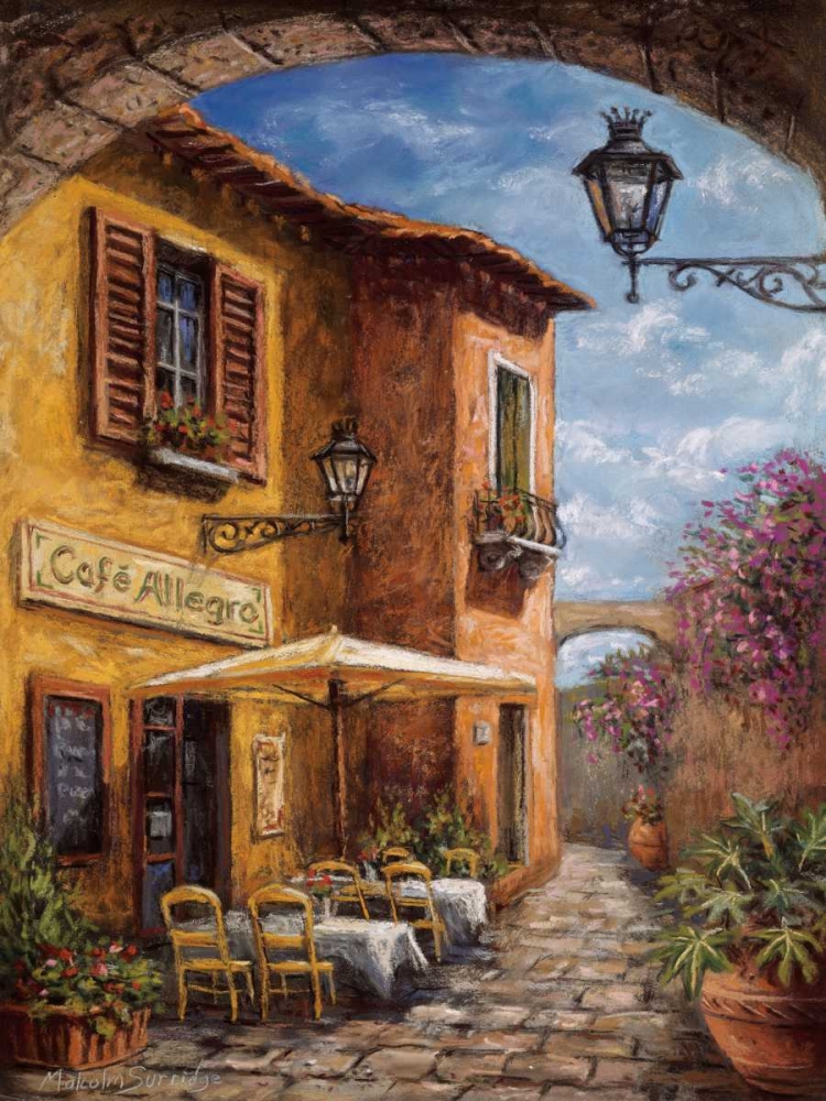 Courtyard Cafe art print by Malcolm Surridge for $57.95 CAD