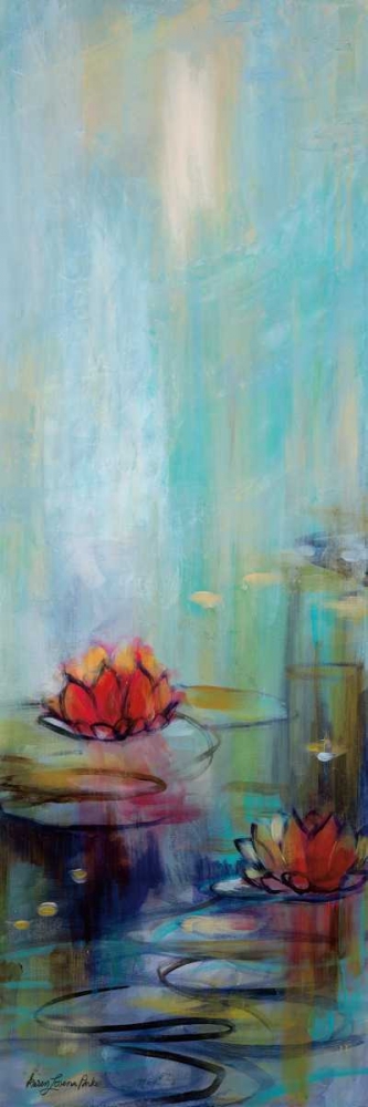Aqua Lotus I art print by Karen Lorena Parker for $57.95 CAD