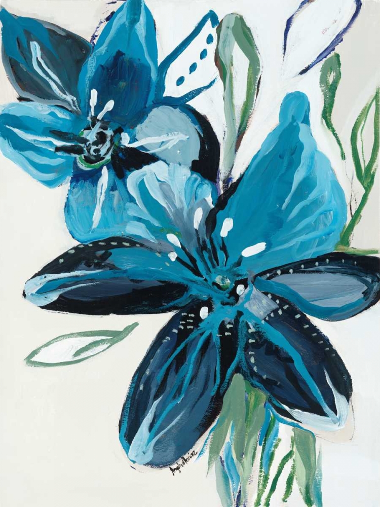 Flowers of Azure II art print by Angela Maritz for $57.95 CAD