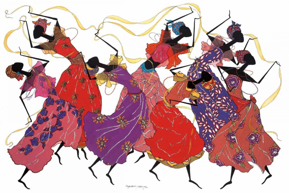Lead Dancer in Purple Gown art print by Augusta Asberry for $57.95 CAD