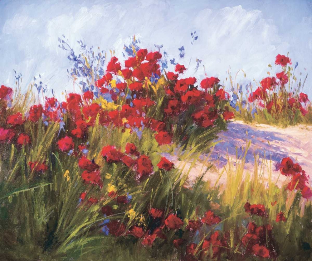 Red Poppies and Wild Flowers art print by Brigitte Curt for $57.95 CAD