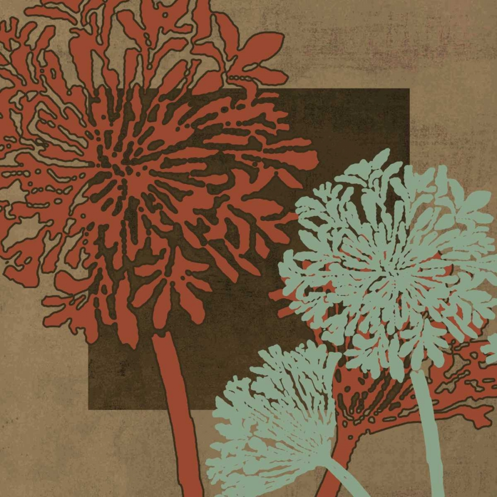 Floral Silhouette in Brown art print by MK Designs for $57.95 CAD