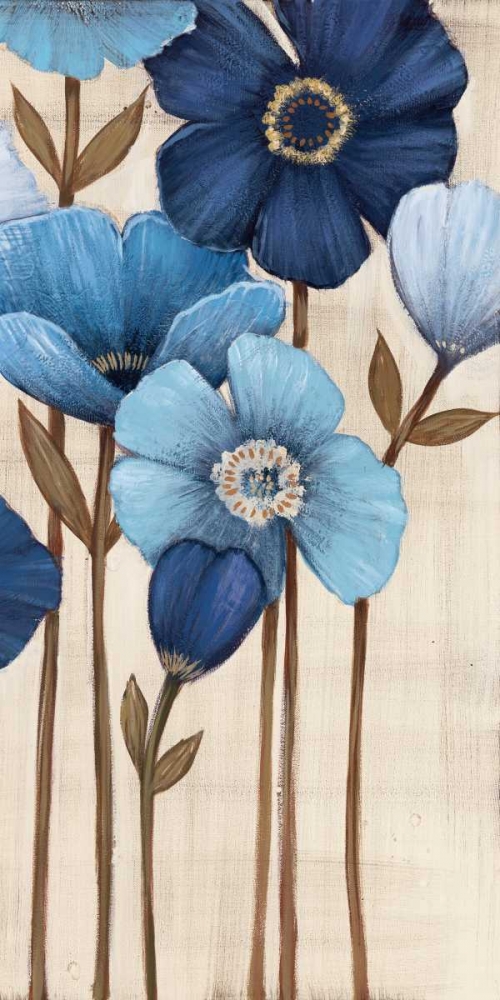 Fleurs Bleues II art print by MAJA for $57.95 CAD