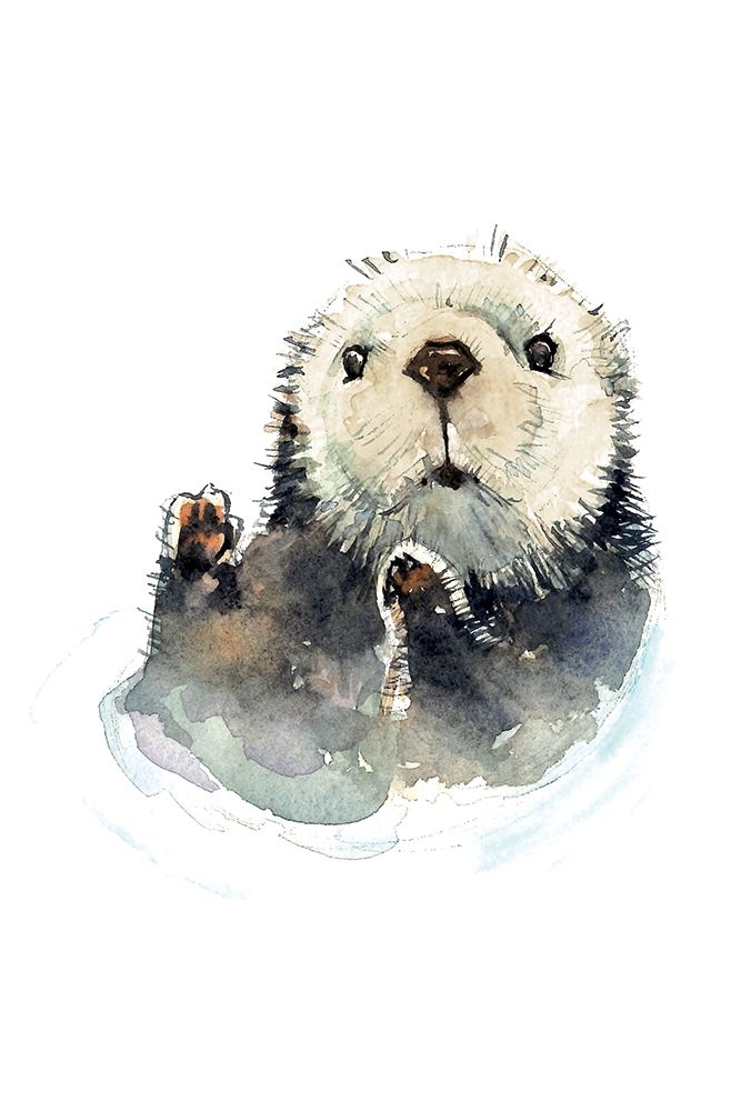 Baby Otter art print by Elena Markelova for $57.95 CAD