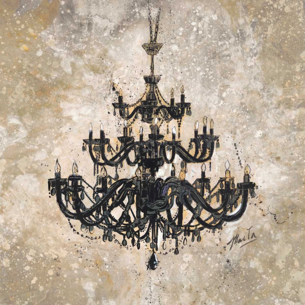 Onyx Chandelier art print by Marta G. Wiley for $57.95 CAD