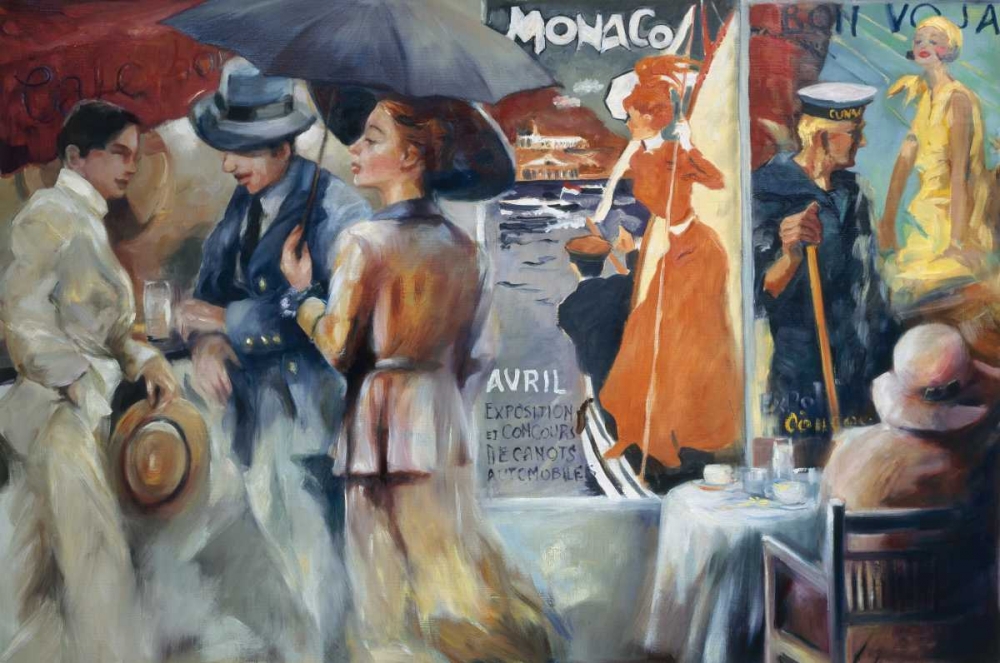 Cafe Bon Voyage art print by Maria Zielinska for $57.95 CAD