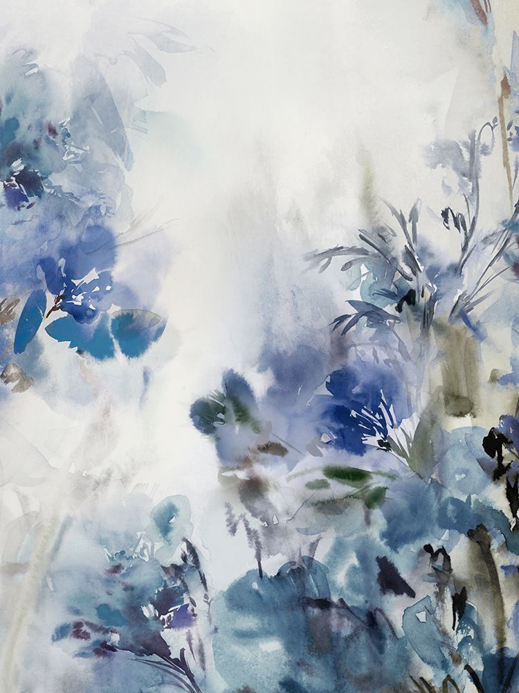 Blue Flowers I  art print by Aria K for $57.95 CAD
