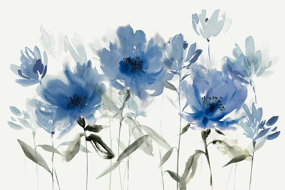 Blue Floral Trio art print by Aria K for $57.95 CAD