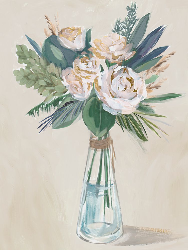 Neutral Bouquet art print by Aria K for $57.95 CAD