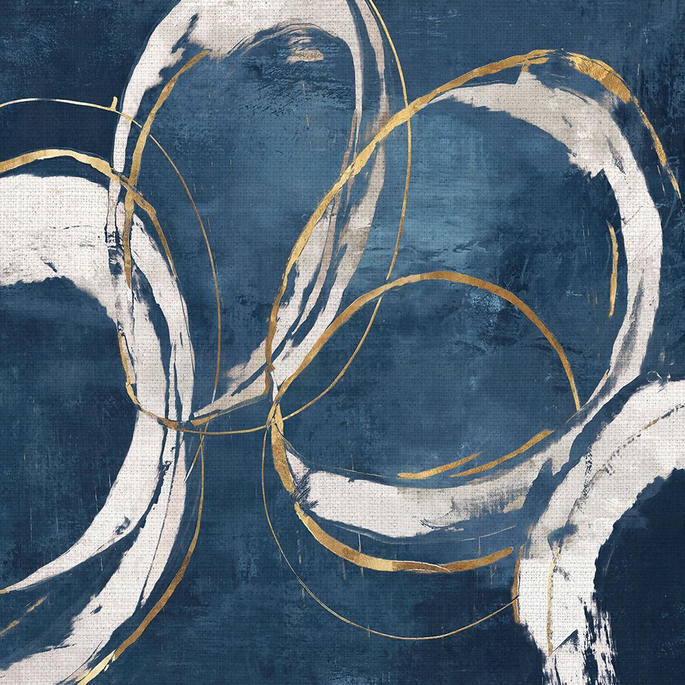Abstract Blue Circles I art print by Emma Peal for $57.95 CAD