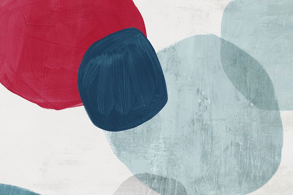 Red and Blue Pebbles I art print by Emma Peal for $57.95 CAD