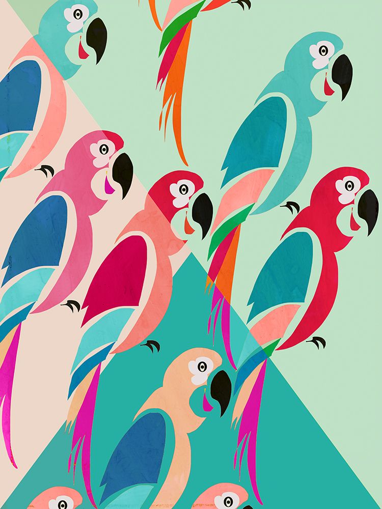 Retro Parakeet art print by Casa Cartissi for $57.95 CAD