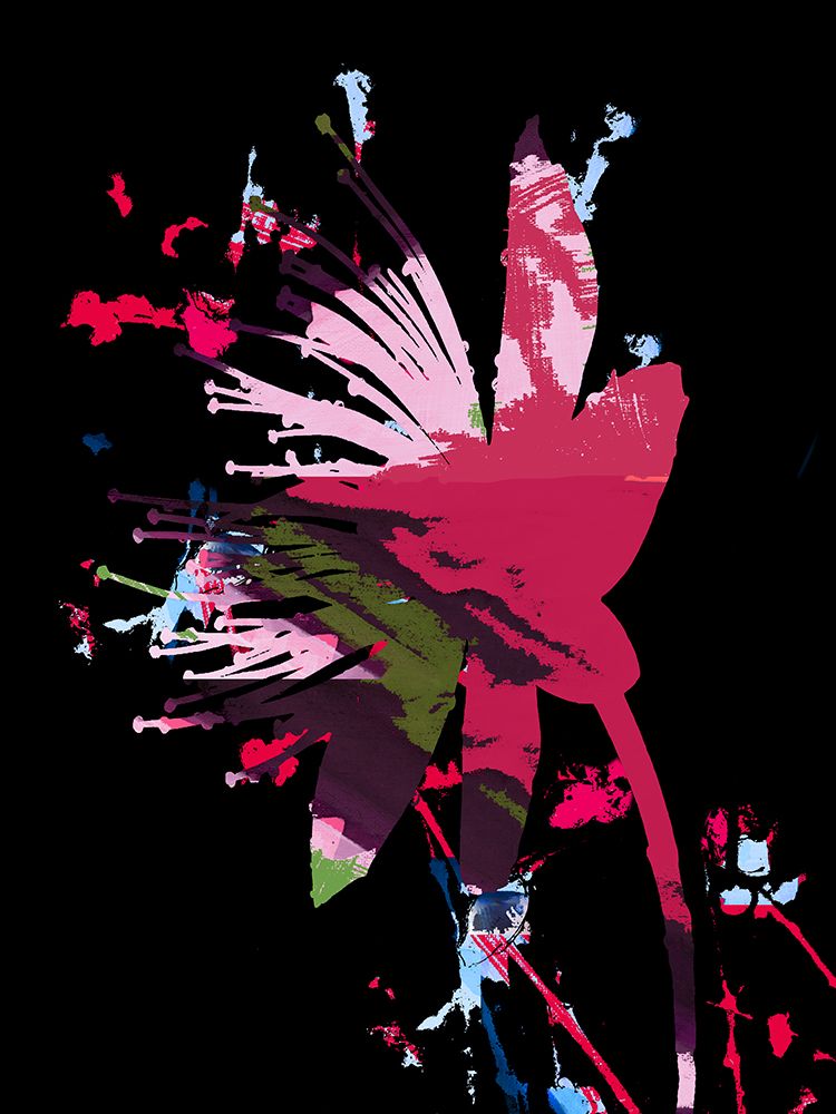 Pink Neon Floral II art print by Casa Cartissi for $57.95 CAD