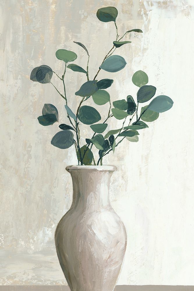 Green Leaves in Vase art print by Jacob Q for $57.95 CAD