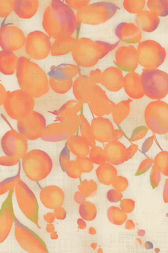 Peach Floral Cascade art print by Jacob Q for $57.95 CAD