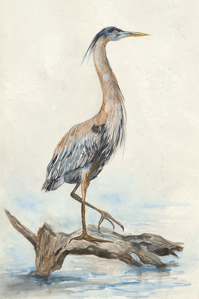 Tranquil Heron art print by Jacob Q for $57.95 CAD
