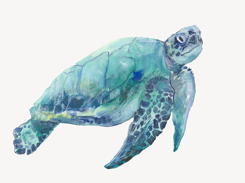 Blue Great Sea Turtle I art print by Jacob Q for $57.95 CAD