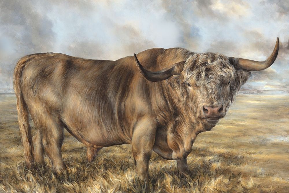 Highland Brown Bull  art print by Dina Perejogina for $57.95 CAD