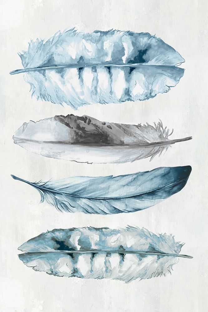 Indgio Feathers II  art print by Eva Watts for $57.95 CAD
