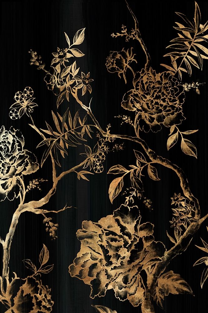 Dark Oriental Blooms  art print by Eva Watts for $57.95 CAD