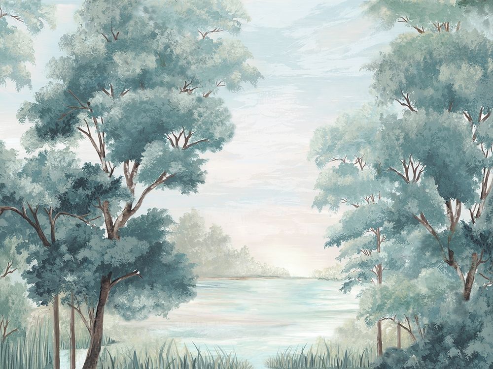 Calm Forest River  art print by Eva Watts for $57.95 CAD