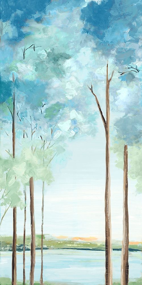 Azure Land I art print by Eva Watts for $57.95 CAD
