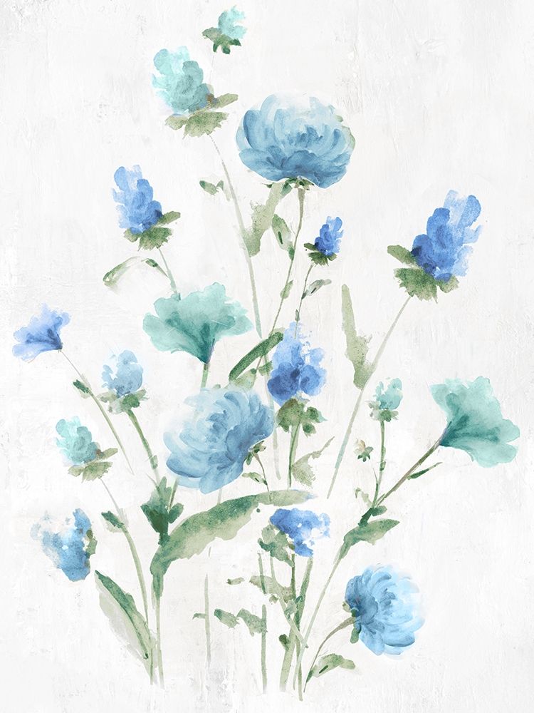 Tinted Blue Petals I art print by Eva Watts for $57.95 CAD
