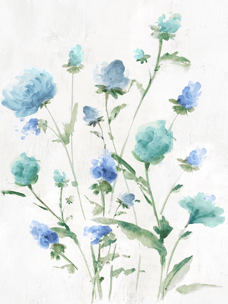 Tinted Blue Petals II art print by Eva Watts for $57.95 CAD