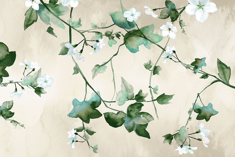 Delicate Green Branches  art print by Eva Watts for $57.95 CAD