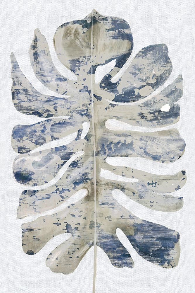 Large Indigo Leaf I art print by Eva Watts for $57.95 CAD