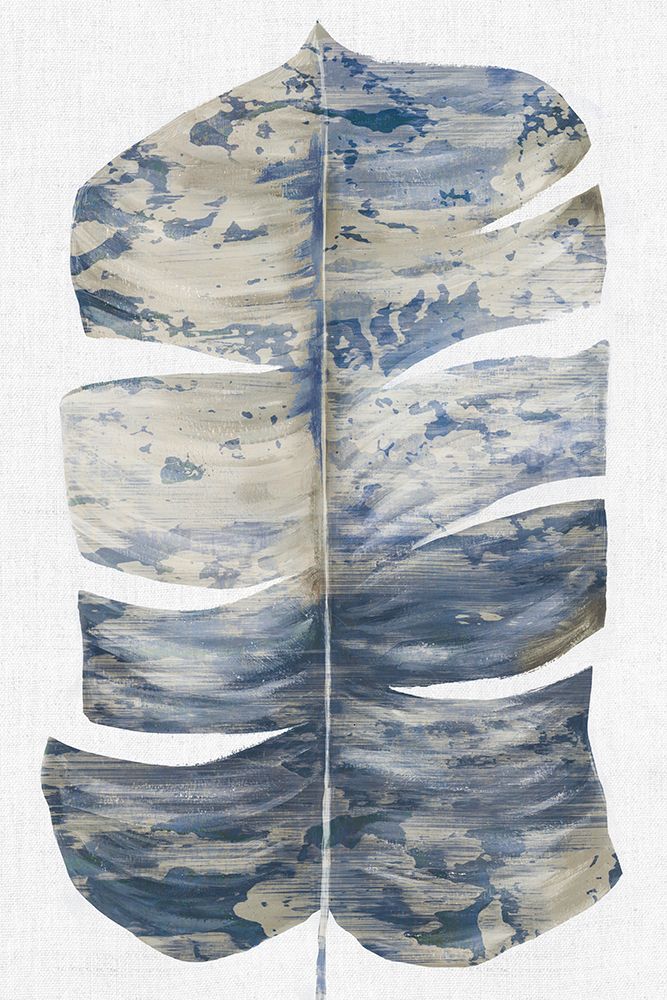 Large Indigo Leaf II art print by Eva Watts for $57.95 CAD