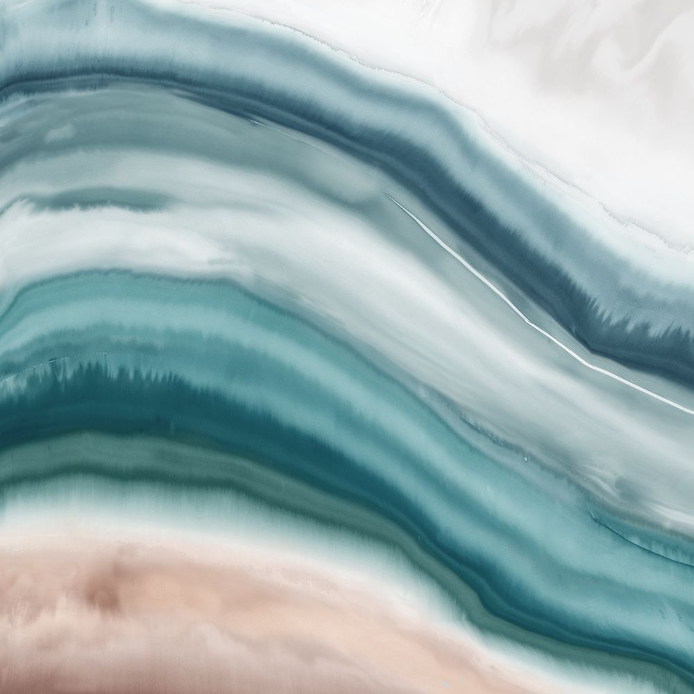 Agate Blue Waves I art print by Eva Watts for $57.95 CAD