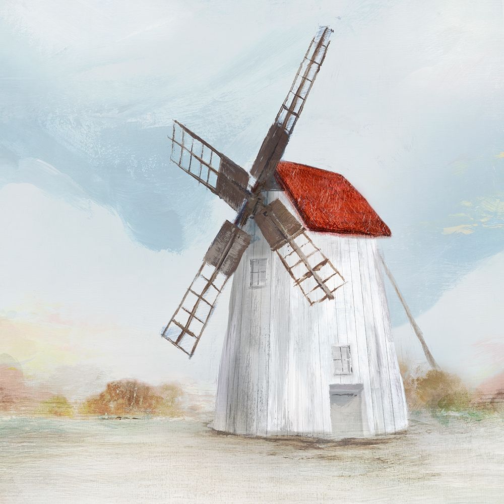 Red Windmill II  art print by Isabelle Z for $57.95 CAD