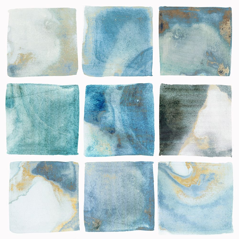 Indigo Squares II art print by Isabelle Z for $57.95 CAD