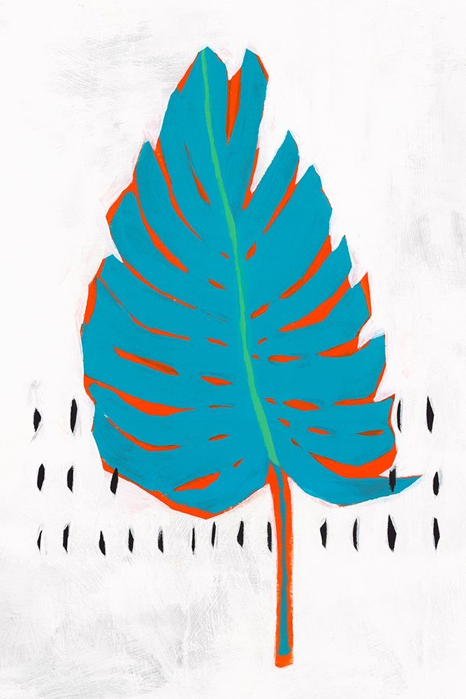 Blue Tropical Leaf I  art print by Isabelle Z for $57.95 CAD