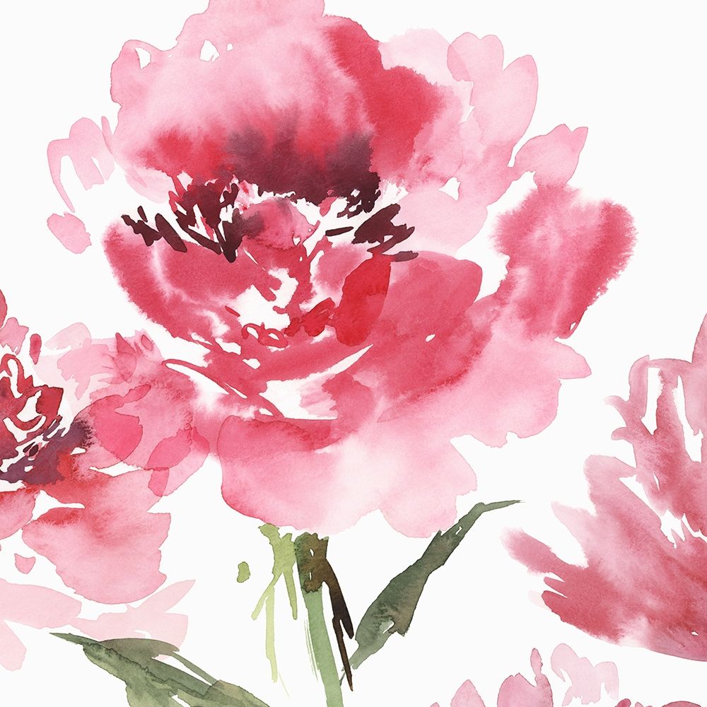 Crimson Blossoms I  art print by Isabelle Z for $57.95 CAD