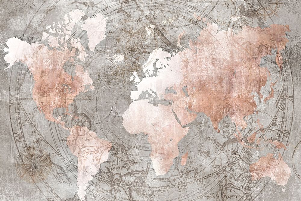Celestial World Map art print by Isabelle Z for $57.95 CAD