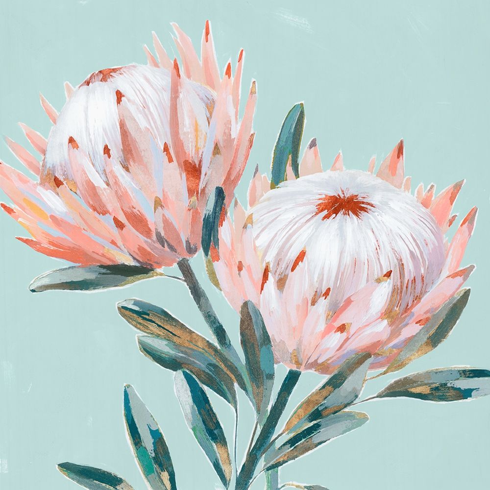 King Protea I Mint Version  art print by Isabelle Z for $57.95 CAD