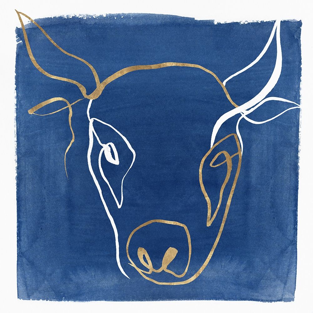 Indigo Ox  art print by Isabelle Z for $57.95 CAD