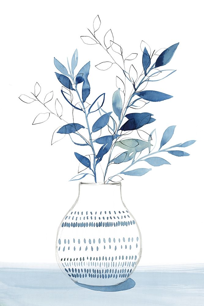 Indigo Bouquet I art print by Isabelle Z for $57.95 CAD