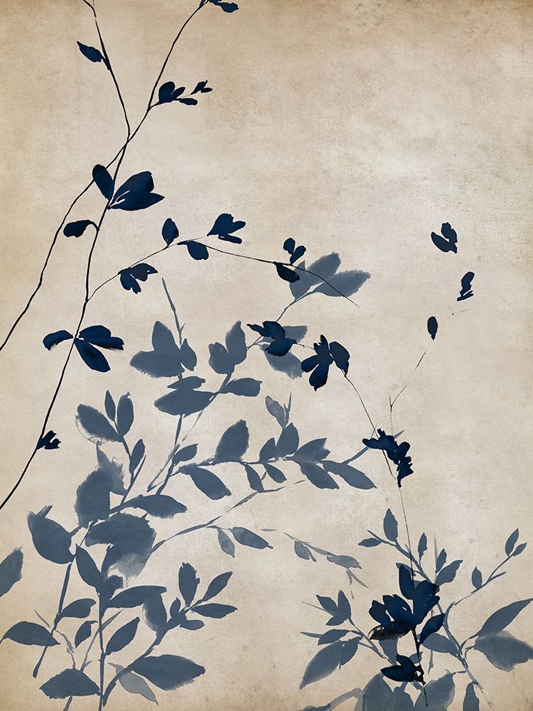Indigo leaves Touch II art print by Isabelle Z for $57.95 CAD