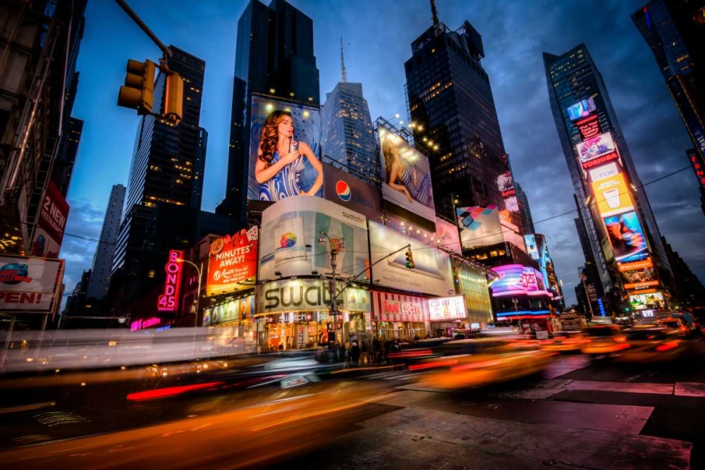 Times Square Rays of Light I art print by Guilliame Gaudet for $57.95 CAD