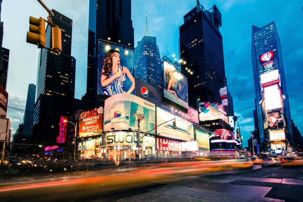 Times Square Rays of Light II art print by Guilliame Gaudet for $57.95 CAD