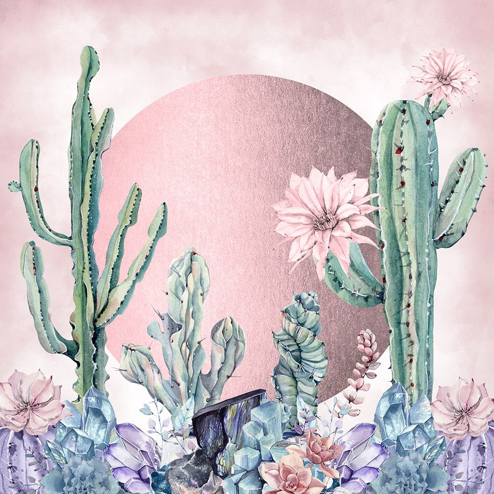 Cactuses Gold Desert Morning art print by Nature Magick for $57.95 CAD