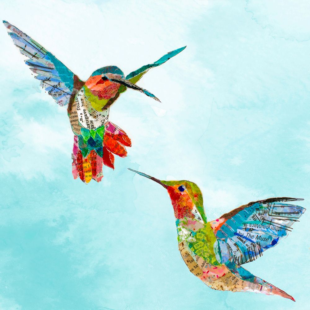 Hummers and Blooms I  art print by Elizabeth St Hilaire for $57.95 CAD